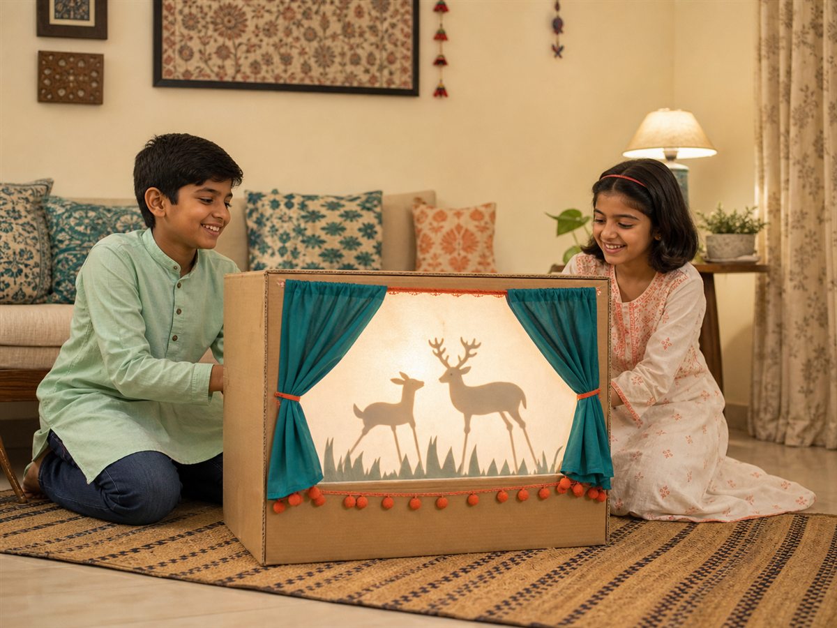 Build a shadow-puppet theatre